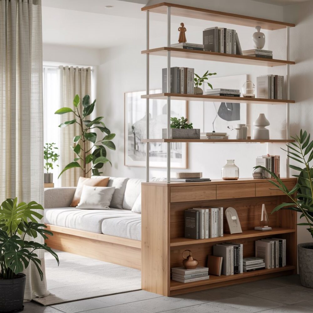 zasłona dzieląca przestrzeń