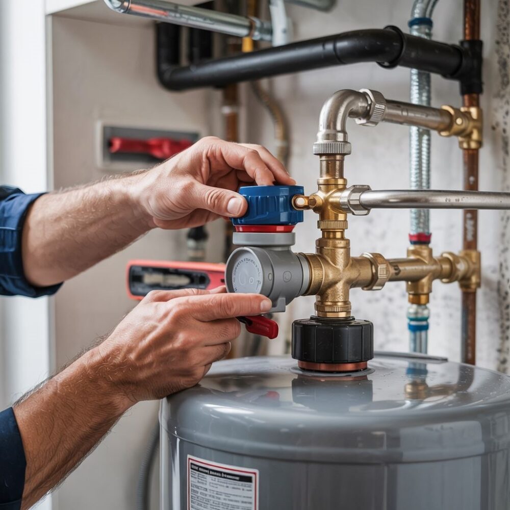 zawór przy bojlerze