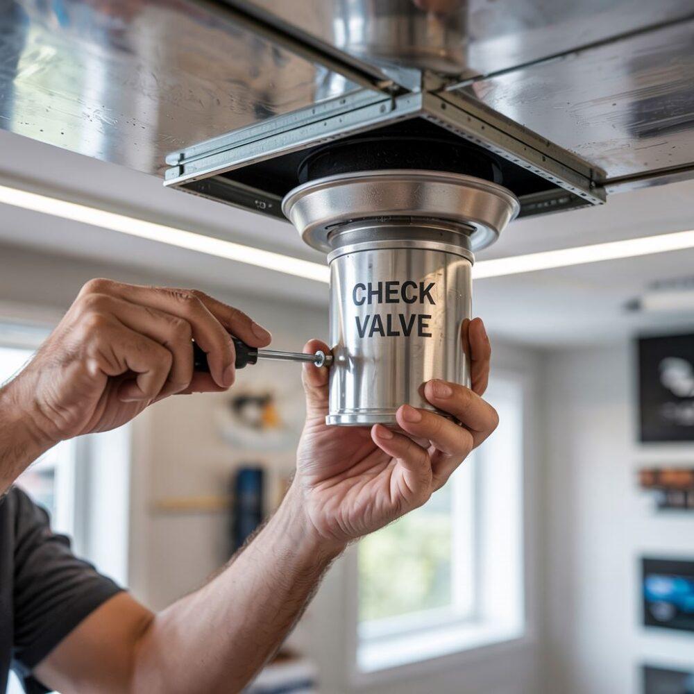 zawór w przewodzie wentylacyjnym