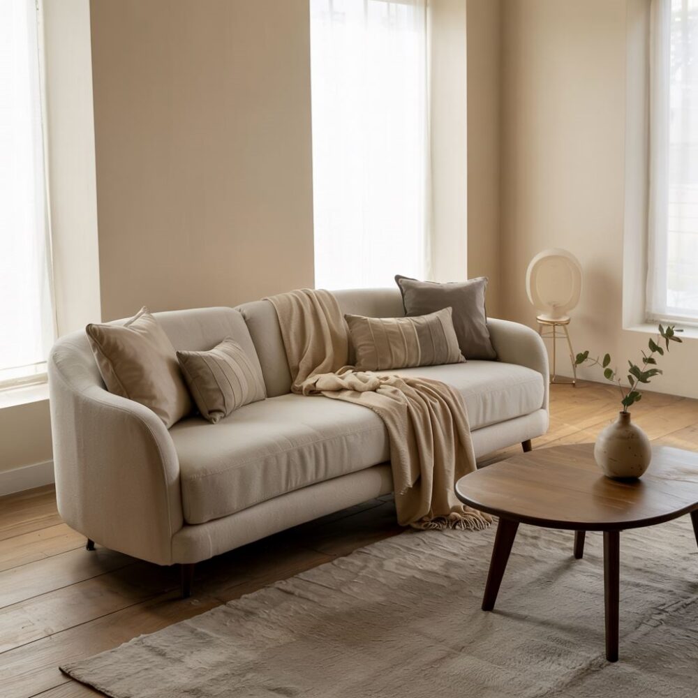 zielone ściany i drewniane wyposażenie